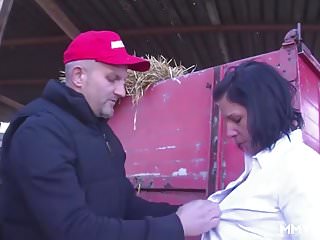 German Milf Inspector Picks On The Farmer free video