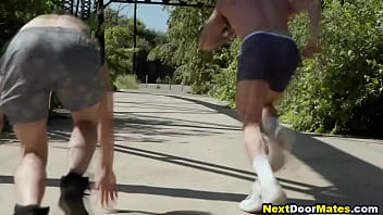 Gay Friends Workout Before Bareback Anal free video