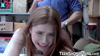 Redhead Teen Suspect Is Strip Searched And Fucked By A Guard free video