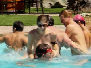 Group Of Swingers Have Fun In The Pool Playing Nasty Games free video